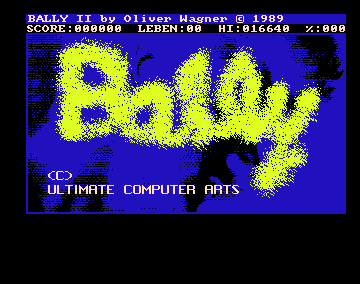 Bally II (Amiga) screenshot: The title screen