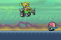 SpongeBob SquarePants: Creature from the Krusty Krab (Game Boy Advance) screenshot: Watch out, it's Gary!