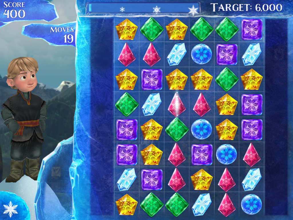 Frozen: Free Fall (iPad) screenshot: Level 2