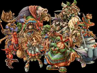 Legend of Mana (PlayStation) screenshot: A shot of all characters in the game