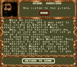 The Pirates of Dark Water (Genesis) screenshot: Rescuing an NPC