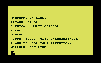 Theatre Europe (Atari 8-bit) screenshot: I'm so sorry!