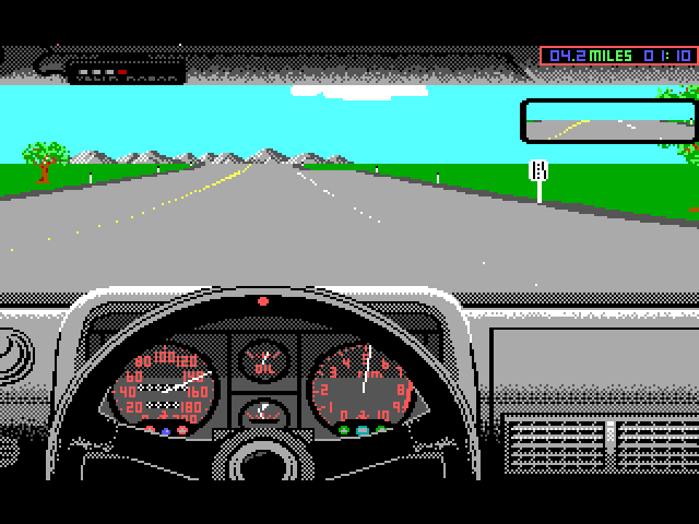 The Supercars: Test Drive II Car Disk (DOS) screenshot: Testarossa dashboard