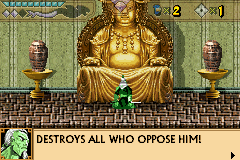 The Revenge of Shinobi (Game Boy Advance) screenshot: Shrinei's temple.