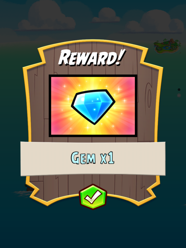 Angry Birds: Fight! (iPad) screenshot: I got a gem