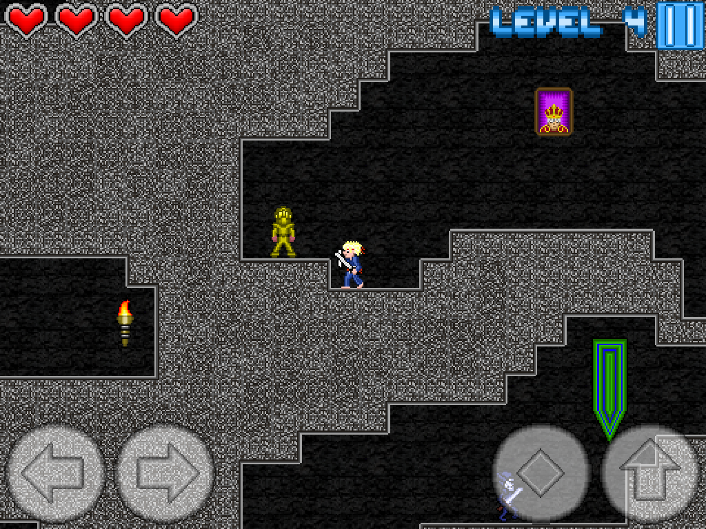 Pixel Sword (iPad) screenshot: I have found a new character