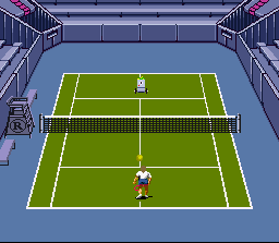 Andre Agassi Tennis (SNES) screenshot: Practice mode
