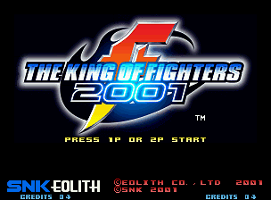 The King of Fighters 2001 (Neo Geo) screenshot: Title screen.