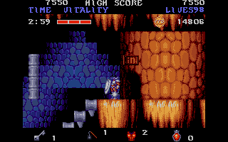 Black Tiger (Atari ST) screenshot: Do I dare investigate?