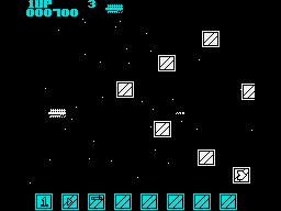 Delta Patrol (ZX Spectrum) screenshot: Avoid these blocks