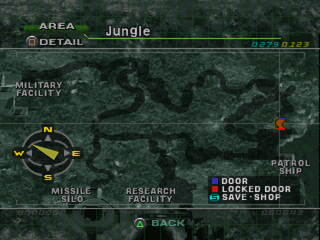 Dino Crisis 2 (PlayStation) screenshot: Map