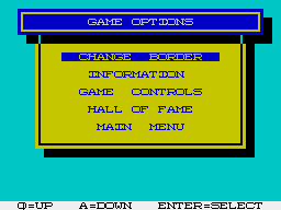 Your Sinclair Magnificent 7 July 1991 (ZX Spectrum) screenshot: Main menu