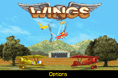 Wings (Game Boy Advance) screenshot: In the main menu you can choose from the two campaigns.