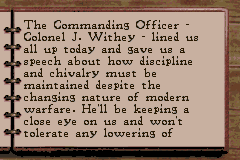 Wings (Game Boy Advance) screenshot: A diary contains useful information about your current mission.