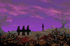 Wings (Game Boy Advance) screenshot: A funeral.