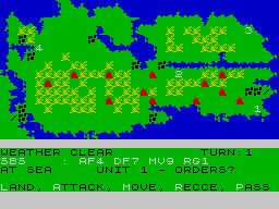 Falklands 82 (ZX Spectrum) screenshot: Game start