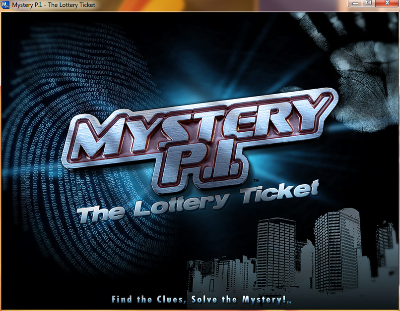 Mystery P.I.: The Lottery Ticket (Windows) screenshot: The title screen