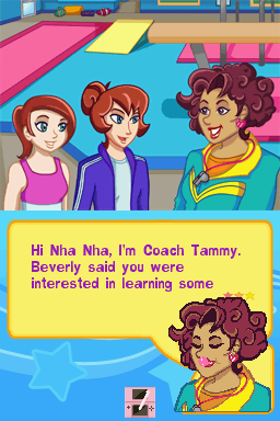 Ener-G: Gym Rockets (Nintendo DS) screenshot: Coach Tammy