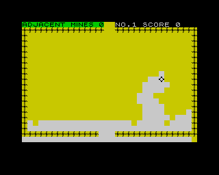 Mined-Out (ZX Spectrum) screenshot: Now, let's play this awesome game, predecessor of <i>Minesweeper</i>.
