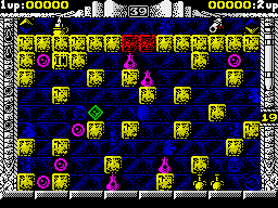 Spherical (ZX Spectrum) screenshot: Lots of bonuses and potions here