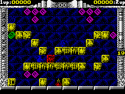 Spherical (ZX Spectrum) screenshot: Game start - 20 seconds until the ball rolls