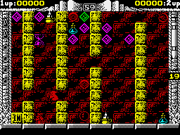 Spherical (ZX Spectrum) screenshot: Stacked actors
