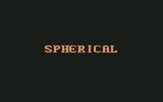 Spherical (Commodore 64) screenshot: Title screen