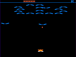 Demon Seed (TRS-80 CoCo) screenshot: Start of first wave