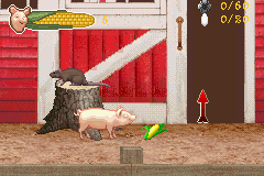 Charlotte's Web (Game Boy Advance) screenshot: Pick up corn to replenish health.