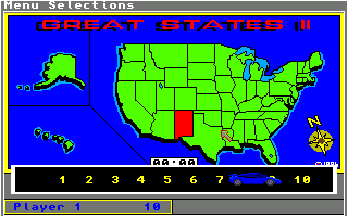 Great States II (Amiga) screenshot: Getting a score