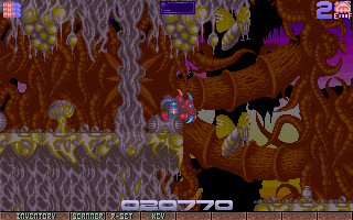 Ork (Amiga) screenshot: Some nice-looking killer bees.