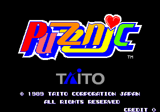 Puzznic (Arcade) screenshot: Title Screen.