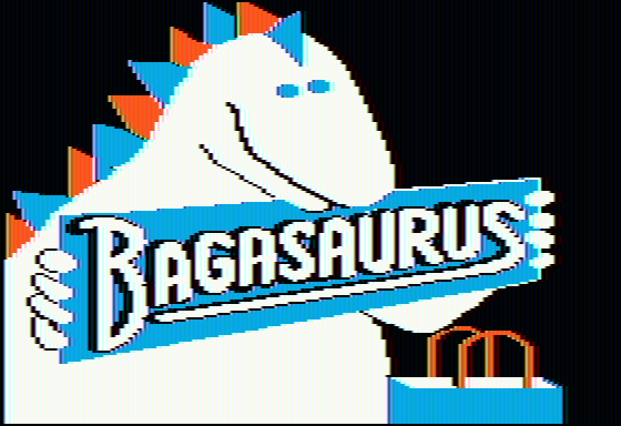 Bagasaurus (Apple II) screenshot: Title screen