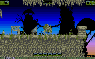 Ork (Atari ST) screenshot: It's almost like playing the Amiga version with the red RGB cable cut.