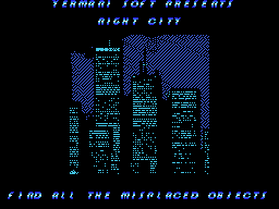 Night City (MSX) screenshot: View of the Night city