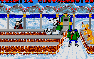 Eskimo Games (Atari ST) screenshot: It's all getting hectic