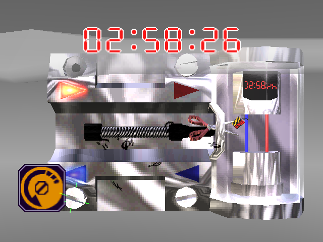 Suzuki Bakuhatsu (PlayStation) screenshot: And inside it we get this DANGEROUS mechanism!