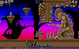 Ork (Atari ST) screenshot: Awesome level architecture galore!