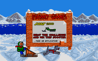 Eskimo Games (Atari ST) screenshot: A shot from the comic intro