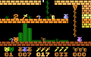 Strzyga (Atari 8-bit) screenshot: Watch your steps