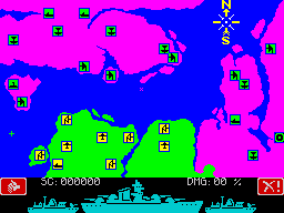Death Wake (ZX Spectrum) screenshot: Air assignment phase