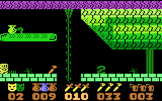 Strzyga (Atari 8-bit) screenshot: Spiked surprise