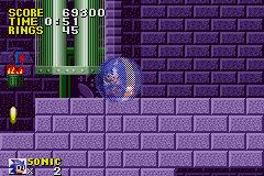 Sonic the Hedgehog (Game Boy Advance) screenshot: Hurry up!