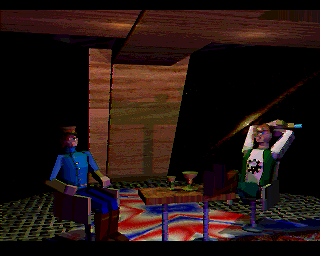 Zdzislav: Hero of the Galaxy 3D (Amiga) screenshot: Negotiations