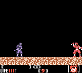 Return of The Ninja (Game Boy Color) screenshot: Facing the boss.