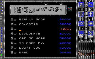 Better Dead Than Alien! (Atari ST) screenshot: High scores