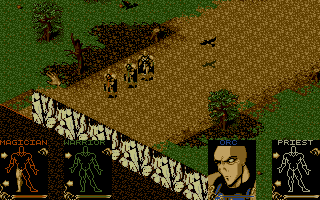 Shadowlands (Atari ST) screenshot: The rest of the party moving together