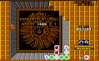 Plotting (Commodore 64) screenshot: Stage clear!