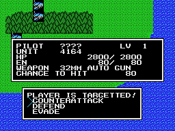 Mecha Taisen on Planet Oldskool (MSX) screenshot: Enemy attack phase
