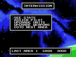 Mecha Taisen on Planet Oldskool (MSX) screenshot: The intermission screen